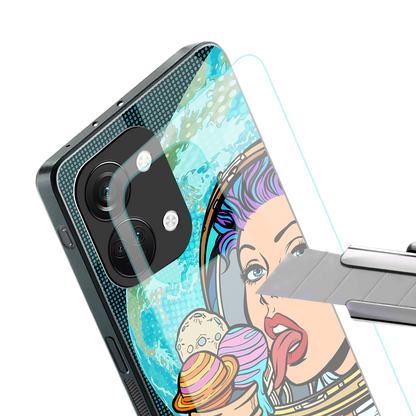 dessert space back phone cover | glass case for oneplus nord 3