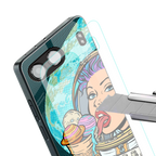 dessert space back phone cover | glass case for oneplus nord 4