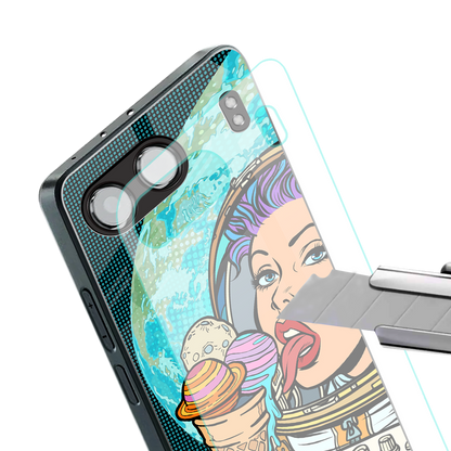 dessert space back phone cover | glass case for oneplus nord 4