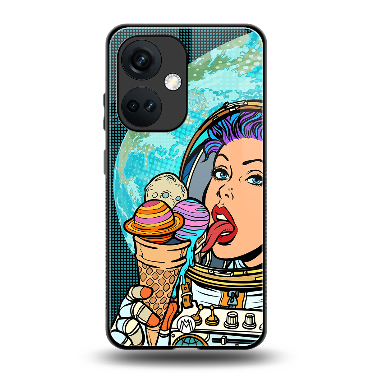 dessert space back phone cover | glass case for oneplus nord ce 3