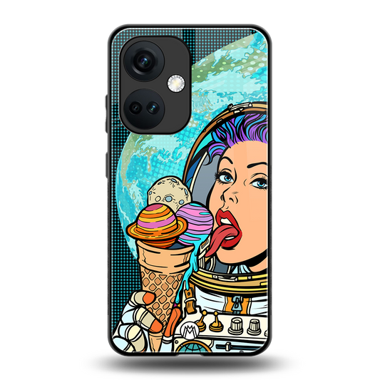 dessert space back phone cover | glass case for oneplus nord ce 3
