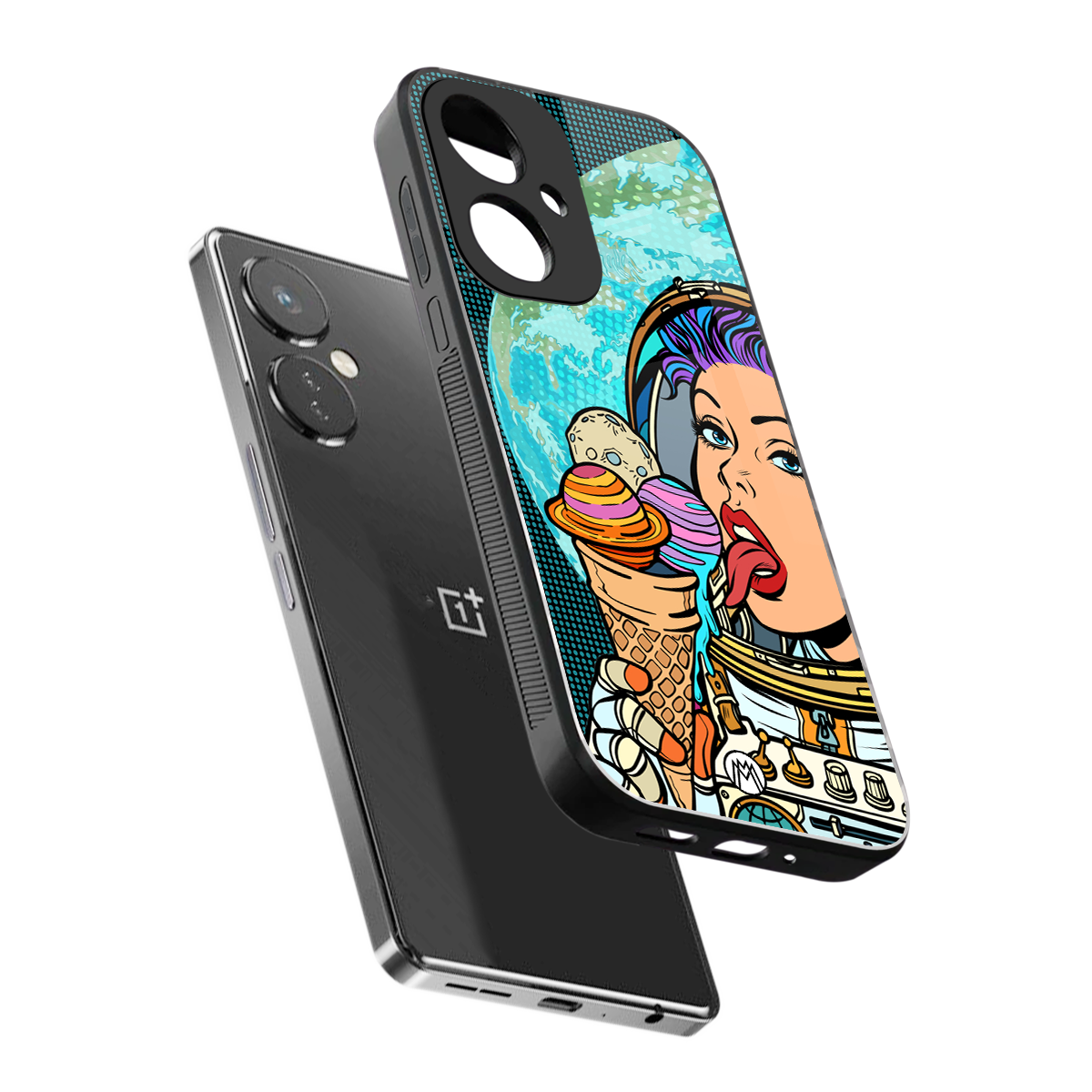 dessert space back phone cover | glass case for oneplus nord ce 3