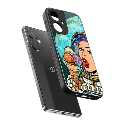 dessert space back phone cover | glass case for oneplus nord ce 3