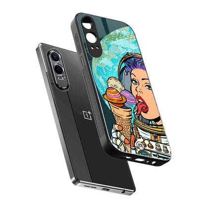 dessert space back phone cover | glass case for oneplus nord ce 4 lite