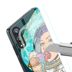 dessert space back phone cover | glass case for oneplus nord ce 4 lite