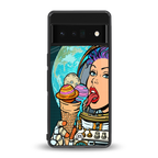 dessert space back phone cover | glass case for google pixel 6 pro