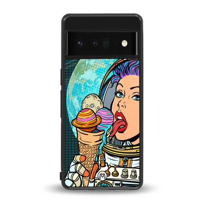 dessert space back phone cover | glass case for google pixel 6 pro