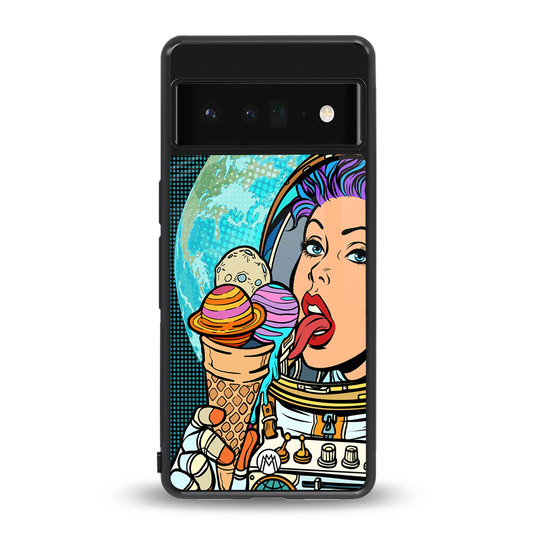 dessert space back phone cover | glass case for google pixel 6 pro