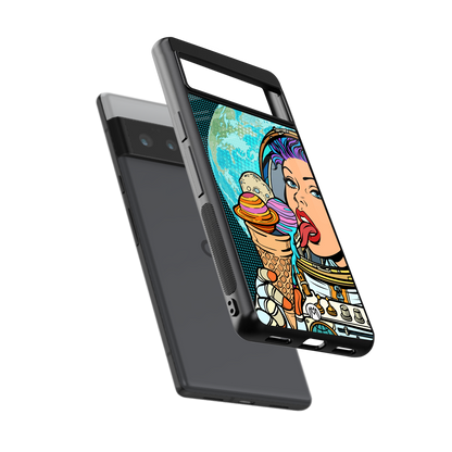 dessert space back phone cover | glass case for google pixel 6 pro