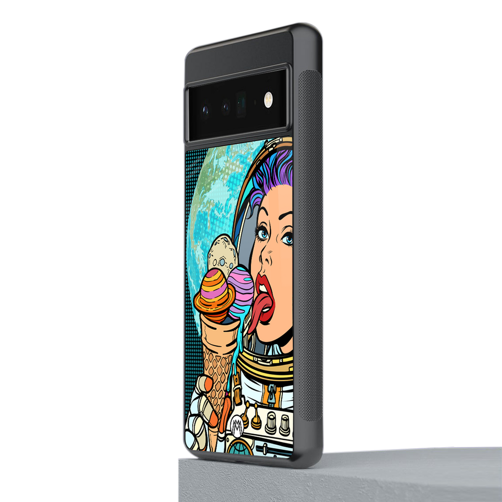 dessert space back phone cover | glass case for google pixel 6 pro