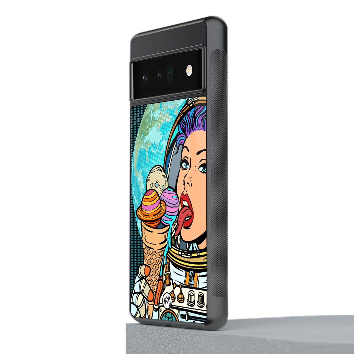 dessert space back phone cover | glass case for google pixel 6 pro