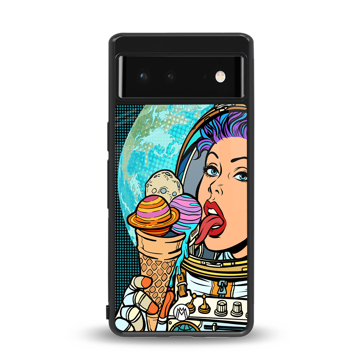 dessert space back phone cover | glass case for google pixel 6