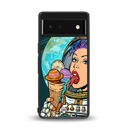 dessert space back phone cover | glass case for Google Pixel 6A