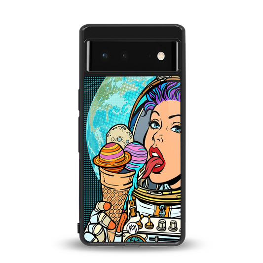dessert space back phone cover | glass case for Google Pixel 6A