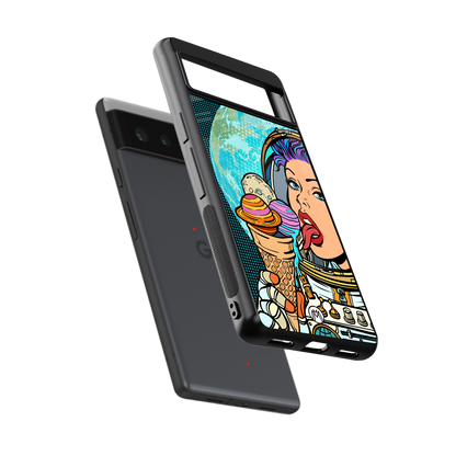 dessert space back phone cover | glass case for Google Pixel 6A