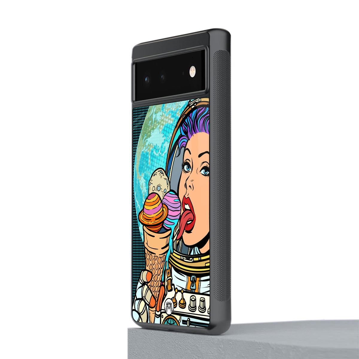 dessert space back phone cover | glass case for google pixel 6