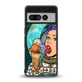 dessert space back phone cover | glass case for google pixel 7 pro