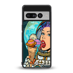 dessert space back phone cover | glass case for google pixel 7 pro
