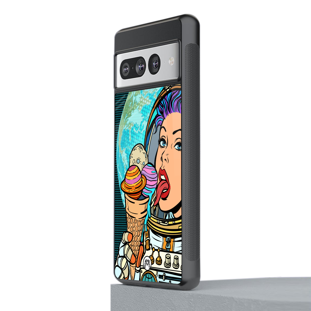 dessert space back phone cover | glass case for google pixel 7 pro