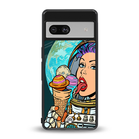 dessert space back phone cover | glass case for Google Pixel 7