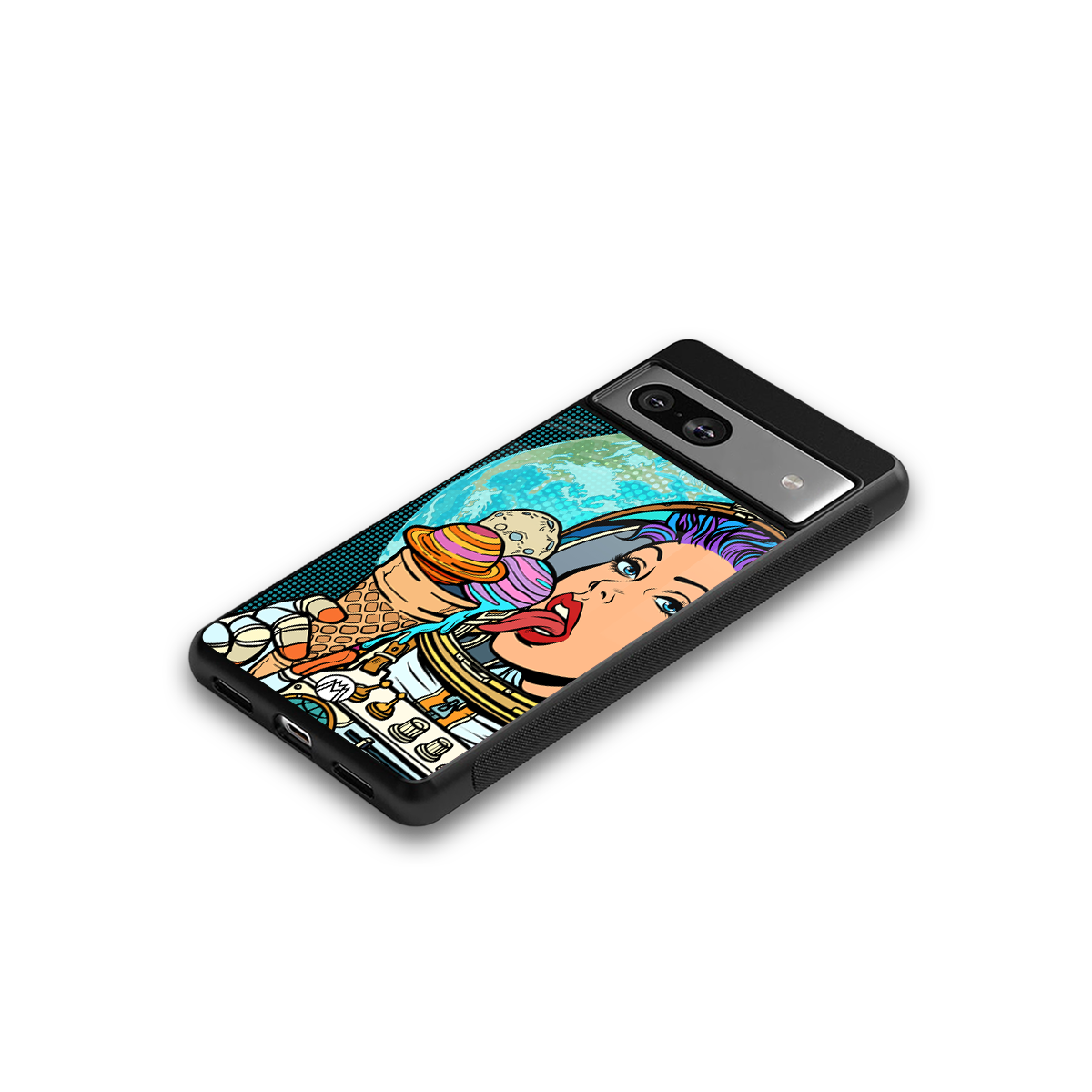 dessert space back phone cover | glass case for Google Pixel 7