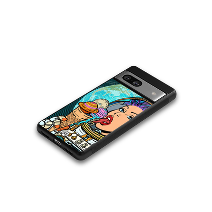dessert space back phone cover | glass case for Google Pixel 7A