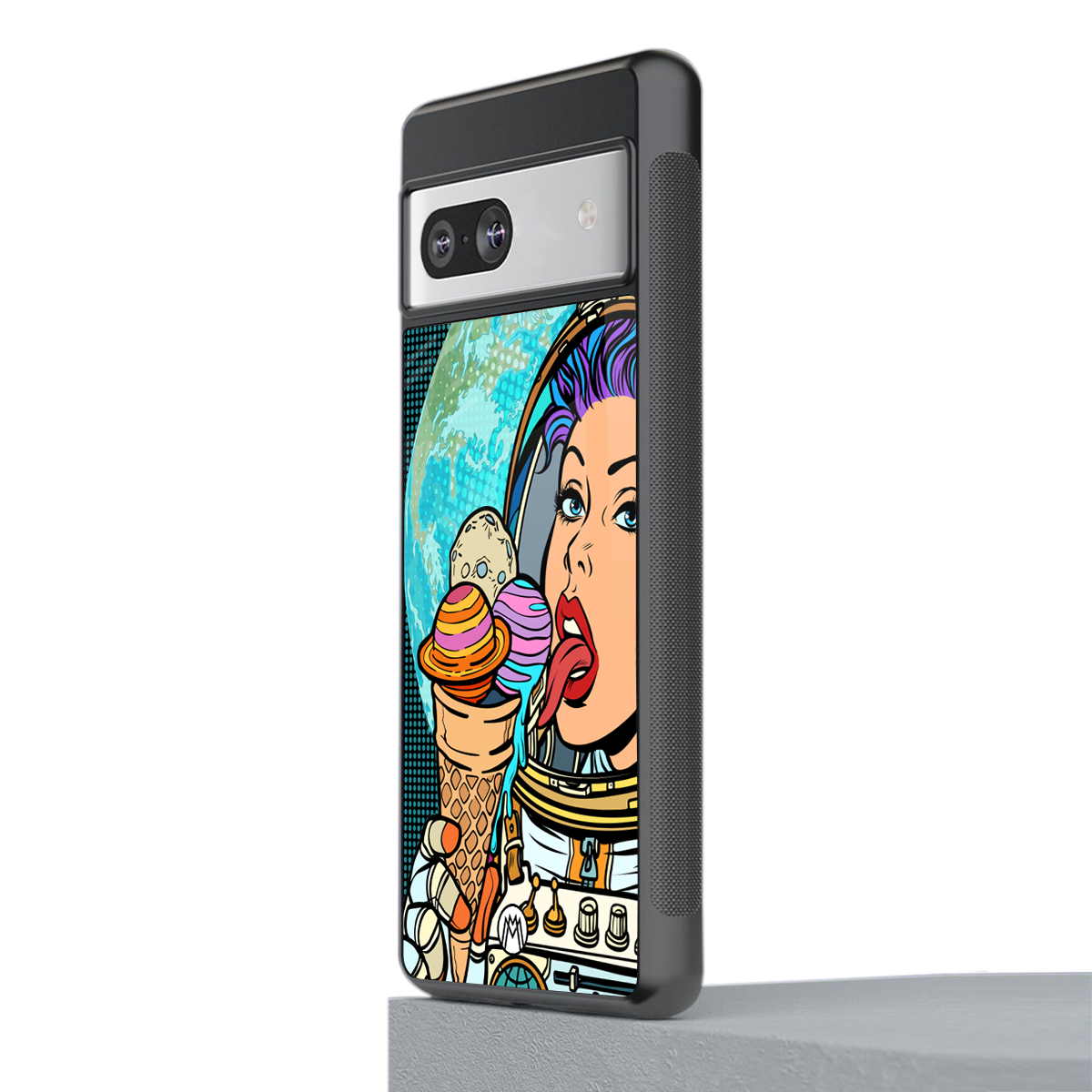 dessert space back phone cover | glass case for Google Pixel 7A