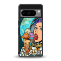 dessert space back phone cover | glass case for google pixel 8 pro