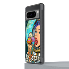 dessert space back phone cover | glass case for google pixel 8 pro