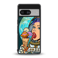 dessert space back phone cover | glass case for Google Pixel 8