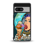 dessert space back phone cover | glass case for Google Pixel 8