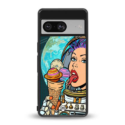dessert space back phone cover | glass case for Google Pixel 8