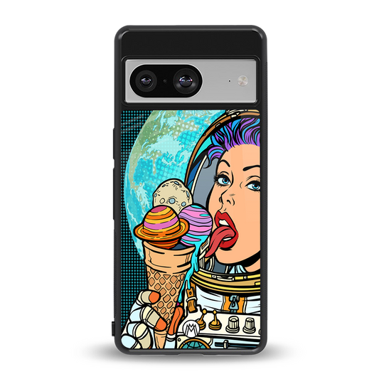 dessert space back phone cover | glass case for Google Pixel 8