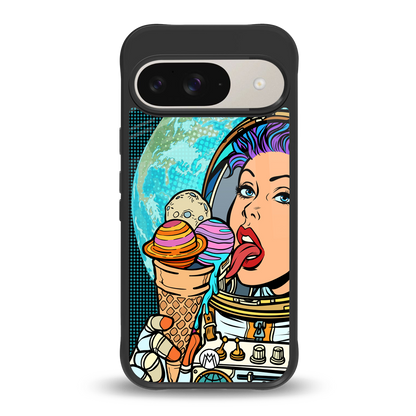 dessert space back phone cover | glass case for google pixel 9