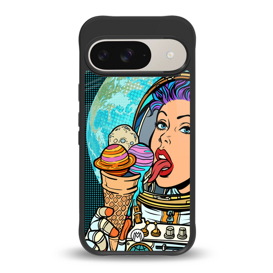 dessert space back phone cover | glass case for google pixel 9