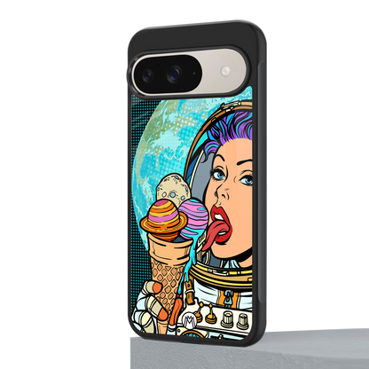 dessert space back phone cover | glass case for google pixel 9