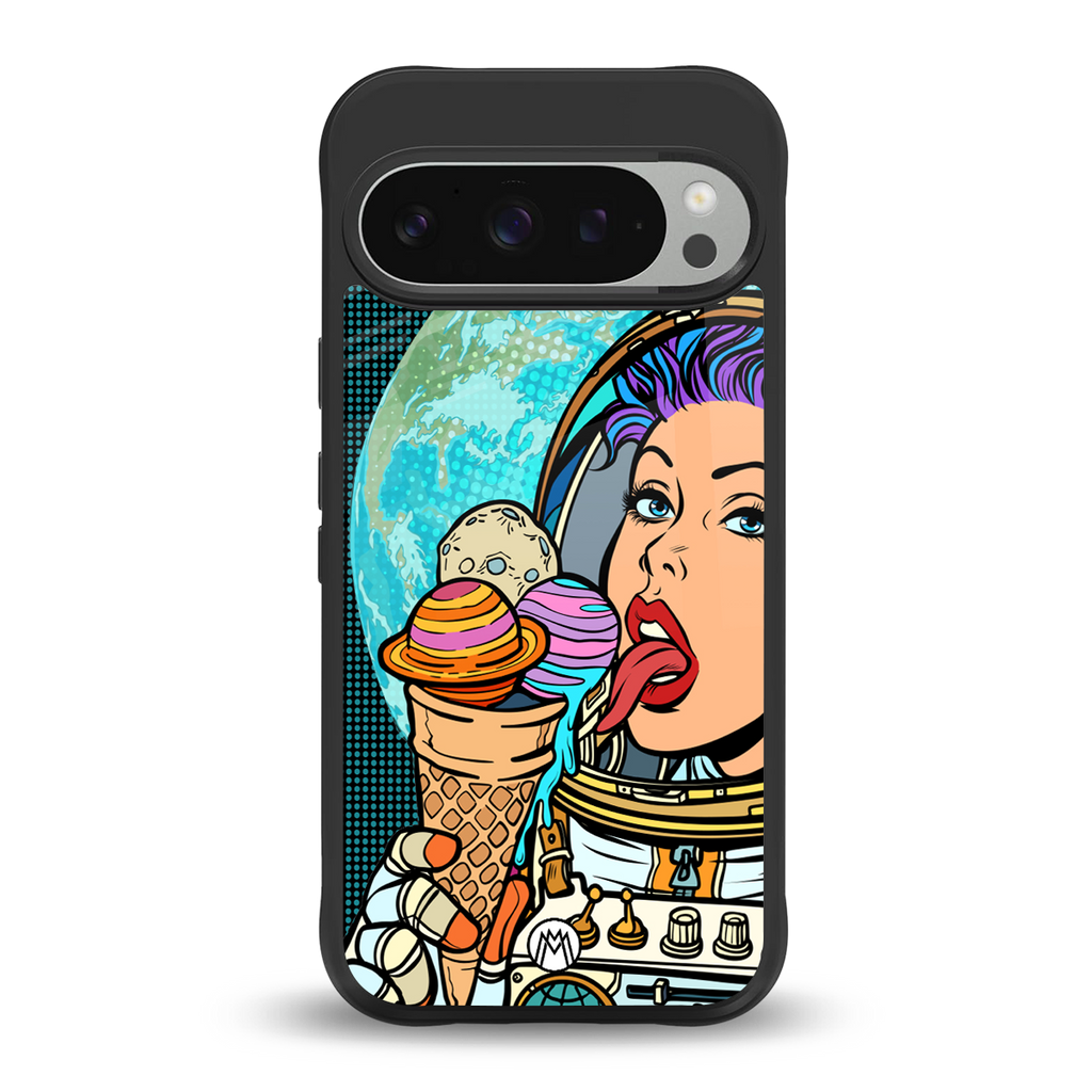 dessert space back phone cover | glass case for google pixel 9 pro