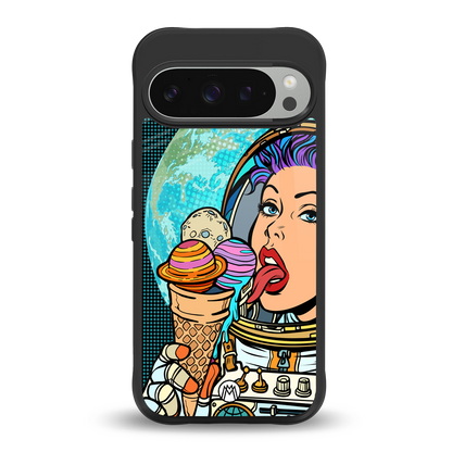 dessert space back phone cover | glass case for google pixel 9 pro xl