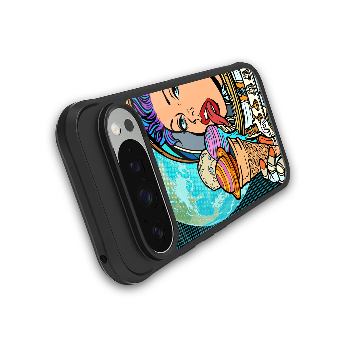 dessert space back phone cover | glass case for google pixel 9 pro