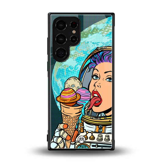 dessert space back phone cover | glass case for samsung galaxy s24 ultra