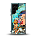 dessert space back phone cover | glass case for samsung galaxy s23 ultra
