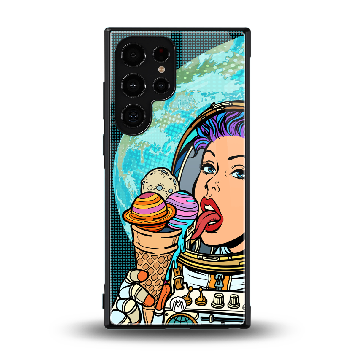 dessert space back phone cover | glass case for samsung galaxy s23 ultra