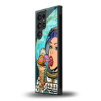 dessert space back phone cover | glass case for samsung galaxy s23 ultra