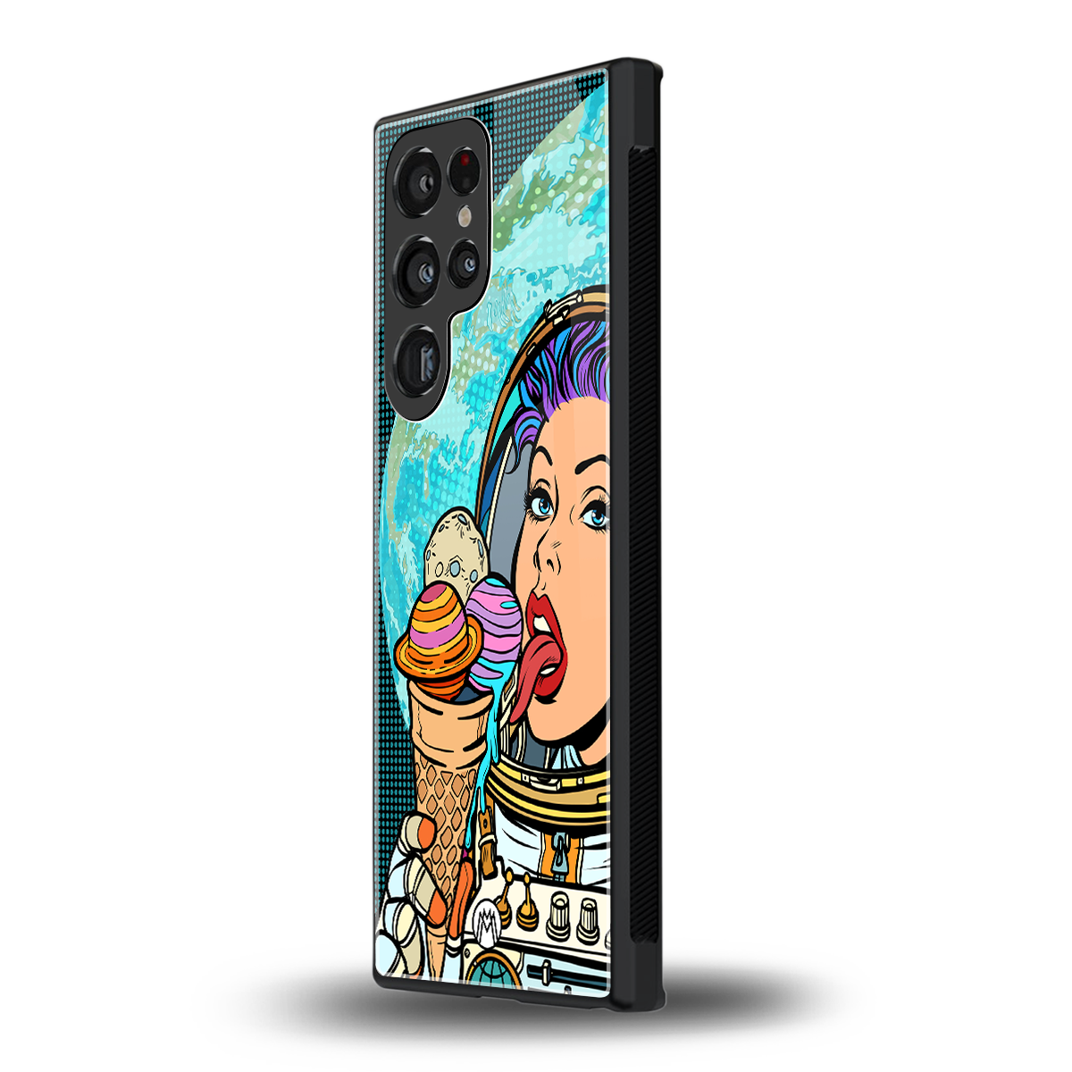 dessert space back phone cover | glass case for samsung galaxy s23 ultra