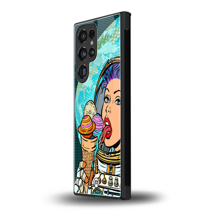 dessert space back phone cover | glass case for samsung galaxy s23 ultra