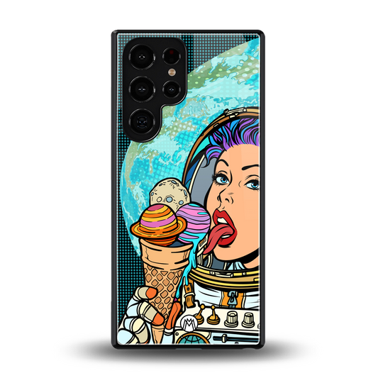 dessert space back phone cover | glass case for samsung galaxy s25 ultra