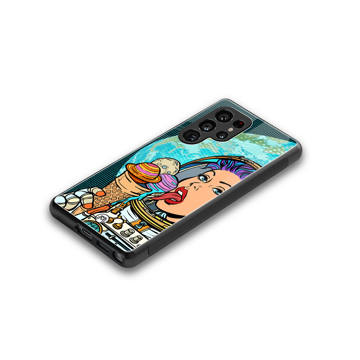 dessert space back phone cover | glass case for samsung galaxy s25 ultra