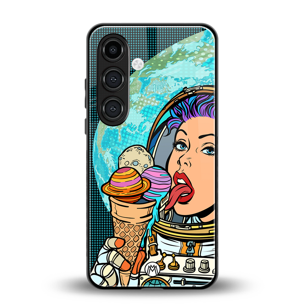 dessert space back phone cover | glass case for samsung galaxy s23 plus