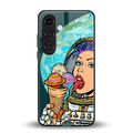 dessert space back phone cover | glass case for samsung galaxy s23 plus