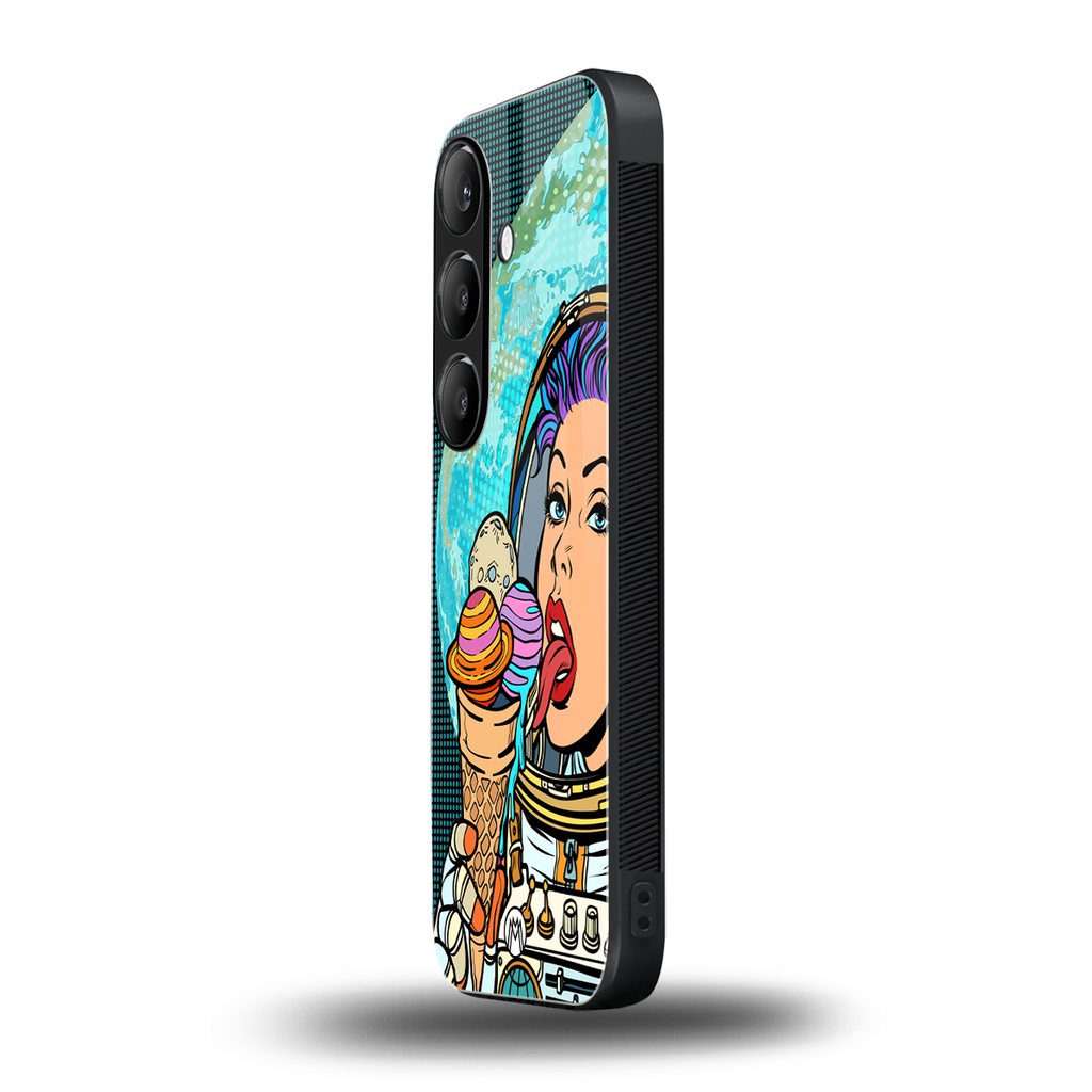 dessert space back phone cover | glass case for samsung galaxy s23 plus